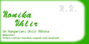 monika uhlir business card